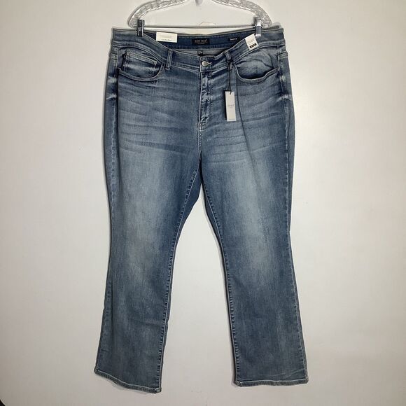 Judy Blue Womens Mid Rise Boot‎ Cut Denim Jeans Blue Size 22 NWT - Picture 2 of 13